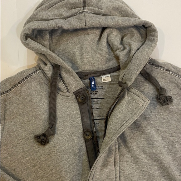 H&M’s Divided Gray Hooded Men's Zip up Shirt Jacket Size L - Picture 2 of 3